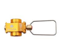 Tiardey Économiseur de Gaz de Camping, Recharge de Manette de Vitesse de Convertisseur de Gaz, Valve Adaptateur de Manette de Vitesse de Convertisseur(Doré)