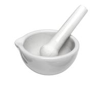 Tiardey Ensemble de Mini Pilon et Mortier Blanc Petit et Compact Mortier et Pilon en Porcelaine de 8 cm Outil de Cuisine pour Broyer Les épices