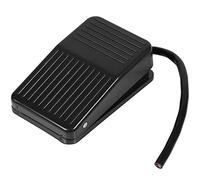 Tiardey Interrupteur à pédale, 220V / 380V Alimentation électrique Interrupteur à pédale en plastique Commande Marche/Arrêt Couleur noire avec cordon de 10 cm