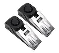 Tiardey Lot de 2 alarmes d'arrêt de porte portables en forme de coin avec sirène en caoutchouc antidérapant 120 dB Sensibilité réglable Convient pour la détection d'alerte d'intrusion à domicile