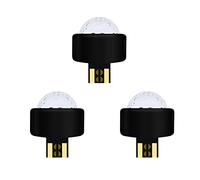 Tiardey Lot de 3 lumières Disco USB,3 Couleurs LED Disco Mini Boule de lumière de fête activée par Le Son pour Anniversaire,réunion de Famille,fête de No?l,karaoké,décoration de Mariage