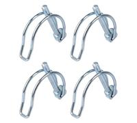 Tiardey Lot de 4 goupilles de Verrouillage d'arbre en Forme de D 6 x 45 mm en Acier Inoxydable 316 pour remorques agricoles, attelages de pelouse et Jardin