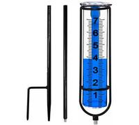 Tiardey Pluviomètre extérieur avec Support en Fer Anti-Froid et Anti-Fissure Anti-déformation pour la décoration de pelouse de Jardin de Cour
