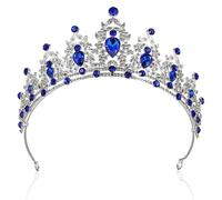 Tiare Baroque en Cristaux Alliage, Couronne Reine pour Occasions | Éclat Diamanté, Tenue Colorée Solide, Style Élégant, pour Anniversaires, Famille et Sœurs
