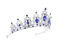 Tiare Baroque en Cristaux et Alliage pour Mariée, Couronne Élégante | Accessoire Déguisement Classique, 1 Pièce Incluse, pour Épingles à Cheveux, Scène et Festivals Musicaux