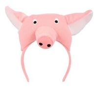 Boland - Serre-tête en peluche cochon, tiare pour déguisements de carnaval, fête à thème, Halloween ou carnaval, déguisement d'animal