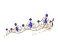 Tiare de Mariage Baroque à Cristaux, Couronne Réglable pour Mariée Élégante | Alliage de Zinc et Pierres Brillantes, 1 Pièce Incluse, Style Vintage, Photos de Noces, Coiffure Relevée