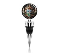 Tiare en acier inoxydable avec fleurs royales et couronne, fermeture hermétique, réutilisable, garde le vin frais, bouchon de bouteille mignon étanche pour bar, cuisine, mariage
