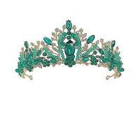 Tiare en cristal de paillettes de métal en or de haute couture et couronne de mariée accessoires de cheveux de mariage de mariée pour femmes (a Stil 2)