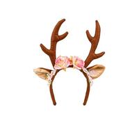 Boland Serre-tête Renne 04276 avec oreilles et fleurs Marron/rose