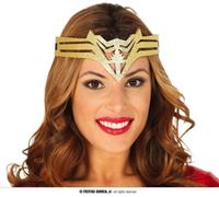 Tiare pour femme super-héroïne accessoire or