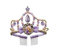 Disney Princesses - Diadème Raiponce pour Enfant - Licence Officielle - Accessoire de Déguisement Princesses - Perles et Diamants - Matériaux Durables - Couleurs Violettes - Dès 3 Ans