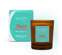 Tiaré sous les alizées bougie parfumée monoï frangipanier 180 g terre d'Oc