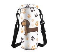 Tiasarato Sac de transport léger pour bouteille d'eau avec sangle de grande capacité pour les amateurs de gym, de randonnée, de sport, Teckel, Organiseur de sac