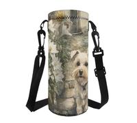 Tiasarato Sac de transport léger pour bouteille d'eau avec sangle de grande capacité pour les amateurs de gym, de randonnée, de sport, Border Collie., Organiseur de sac