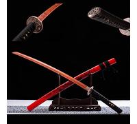 TIAYKO Épée de samouraï en Acajou de qualité supérieure,Katana en Bois de 103 cm,Gaine en Bois Massif avec Bokken Peint à la Main pour Collection d'exposition de Cosplay Kendo