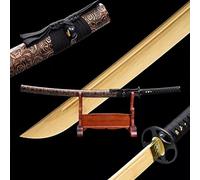 TIAYKO Épée de samouraï en Bois,Bokken Fait à la Main,processus de Fabrication Traditionnel,Lame en Bambou Naturel,Katana d'entraînement Japonais pour Le Cosplay,Cadeaux,Kendo,Iaido
