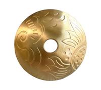 Tiazza Lot de 10 rondelles de plaque arrière en laiton sculpté pour décoration de meubles classiques (Or)