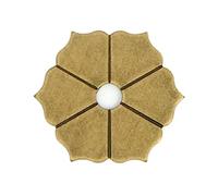 Tiazza Lot de 10 rondelles en laiton en forme de pétale pour décoration de meubles classiques (bronze, 4,5 cm)