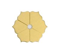 Tiazza Lot de 10 rondelles en laiton en forme de pétale pour décoration de meubles classiques (laiton, 3,5 cm)