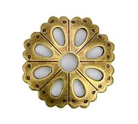 Tiazza Lot de 10 rondelles rondes convexes en laiton pour décoration de meubles classiques (bronze)