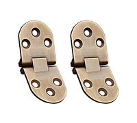 Tiazza Lot de 2 charnières pliables en laiton antique pour machine à coudre à 180 degrés pour meubles pliants (bronze antique)