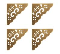 Tiazza Lot de 4 protections d'angle en laiton vieilli de 10,3 cm pour coins de bureau