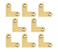 Tiazza Lot de 8 équerres d'angle plates en laiton antique en forme de L pour tiroir (doré)