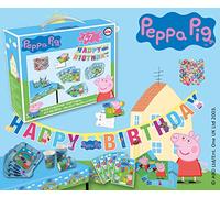TIB Heyne 19850 - Coffret de fête Peppa Pig 47 pièces vaisselle de fête et décoration pour anniversaire d'enfant