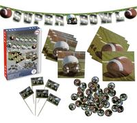 TIB Heyne 19930 - Kit de fête Super Bowl, 92 pièces, décoration de Football américain