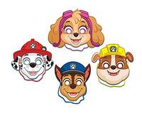 TIB Heyne 4 masques * Pattrol * comme déguisement pour fête à thème et anniversaire d'enfant | avec trous et bande élastique | Skye Chase Rubble Marshall pour enfants
