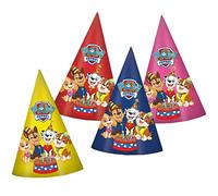 TIB Heyne Lot de 6 chapeaux de fête « Patoll » - Pour anniversaire d'enfant et fête à thème - Avec élastique - Décoration d'anniversaire - 15 cm