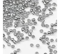 Tibaoffy Argent Perles de verre de taille 8/0 3 mm pour la fabrication de bijoux (Total Environ 100g Environ 3600pcs)