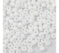 Tibaoffy Blanc Perles de verre de Taille 6/0 4 mm pour la fabrication de bijoux (Total Environ 100g Environ 1200pcs)