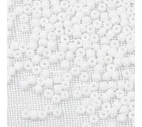 Tibaoffy Blanc Perles de verre de taille 8/0 3 mm pour la fabrication de bijoux (Total Environ 100g Environ 3600pcs)
