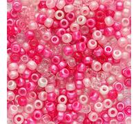 Tibaoffy Crafts Rose Mix Perles 6x9mm, Pony Beads Total Environ 1000pcs
