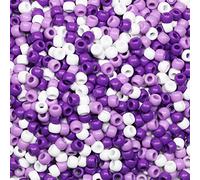 Tibaoffy Crafts Violet Mix Perles 6x9mm, Pony Beads Total Environ 1000pcs