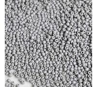 Tibaoffy Gris Perles de verre de taille 8/0 3 mm pour la fabrication de bijoux (Total Environ 100g Environ 3600pcs)