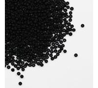 Tibaoffy Noir mat Perles de verre de Taille 6/0 4 mm pour la fabrication de bijoux (Total Environ 100g Environ 1200pcs)
