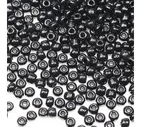 Tibaoffy Noir Perles de verre de taille 8/0 3 mm pour la fabrication de bijoux (Total Environ 100g Environ 3600pcs)