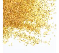 Tibaoffy Or transparent avec doublure argent Taille 12/0 Perles de verre artisanal 2 mm pour la fabrication de bijoux (Total Environ 100g Environ 11000pcs)