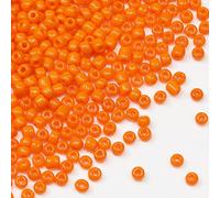 Tibaoffy Orange Perles de verre de taille 8/0 3 mm pour la fabrication de bijoux (Total Environ 100g Environ 3600pcs)