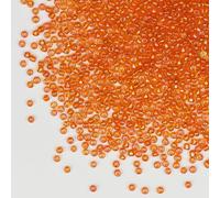 Tibaoffy Orange transparent coloré Perles de verre de taille 8/0 3 mm pour la fabrication de bijoux (Total Environ 100g Environ 3600pcs)