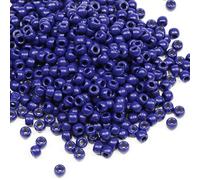Tibaoffy Perles de rocaille bleu marine, perles de type Pony 6x9mm, environ 1000 pièces