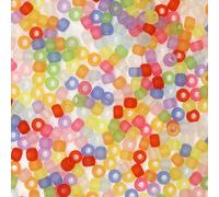 Tibaoffy Perles de rocaille mates multicolores assorties 6x9mm, Pony Beads environ 1000 pièces