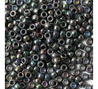 Tibaoffy Perles de rocaille noires colorées 6x9mm, perles de poney - environ 1000 pièces