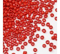 Tibaoffy Rouge Perles de verre de taille 8/0 3 mm pour la fabrication de bijoux (Total Environ 100g Environ 3600pcs)
