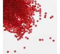 Tibaoffy Rouge transparent Perles de verre de taille 8/0 3 mm pour la fabrication de bijoux (Total Environ 100g Environ 3600pcs)