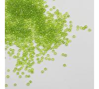 Tibaoffy Transparent vert coloré Perles de verre de taille 8/0 3 mm pour la fabrication de bijoux (Total Environ 100g Environ 3600pcs)