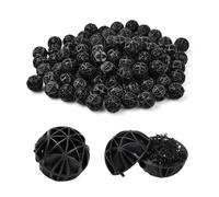 Tibapla 100pcs Bio Boules Bio-Balls pour Filtration Nettoyage 26mm Aquarium Filtre Maille Sacs Aquarium Fish Tank Filtre en Coton Biochimique Boule Filtrante pour Aquarium Etang Fontaine